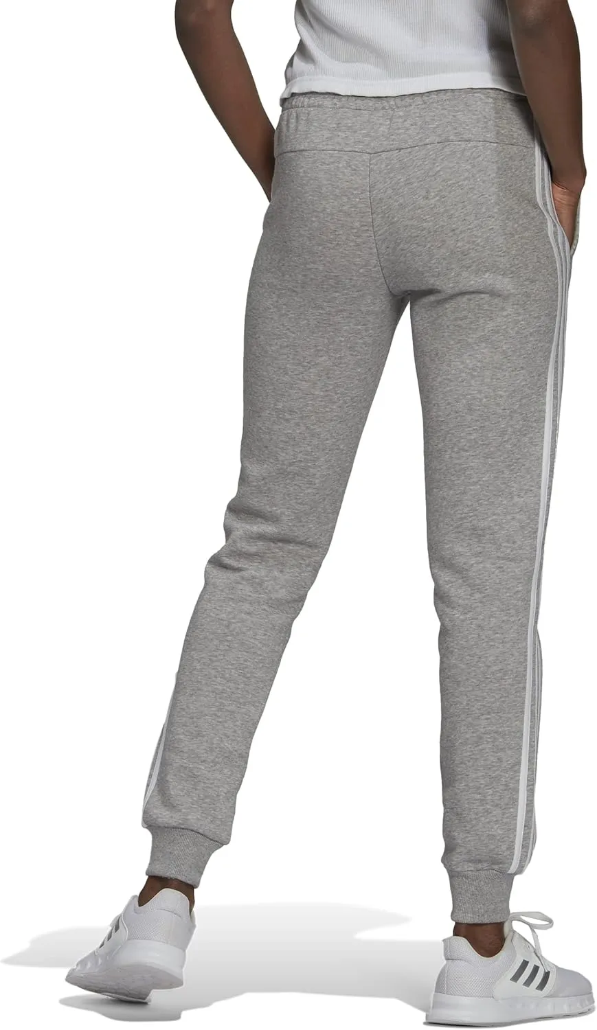 adidas Women's Plus Size Essentials Fleece Tapered Cuff Pants