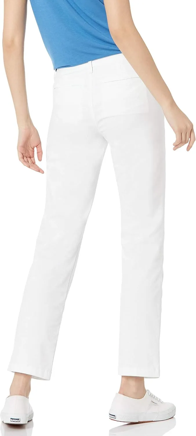 Amazon Essentials Women's Slim Fit, Straight Leg Stretch Twill Chino Pant