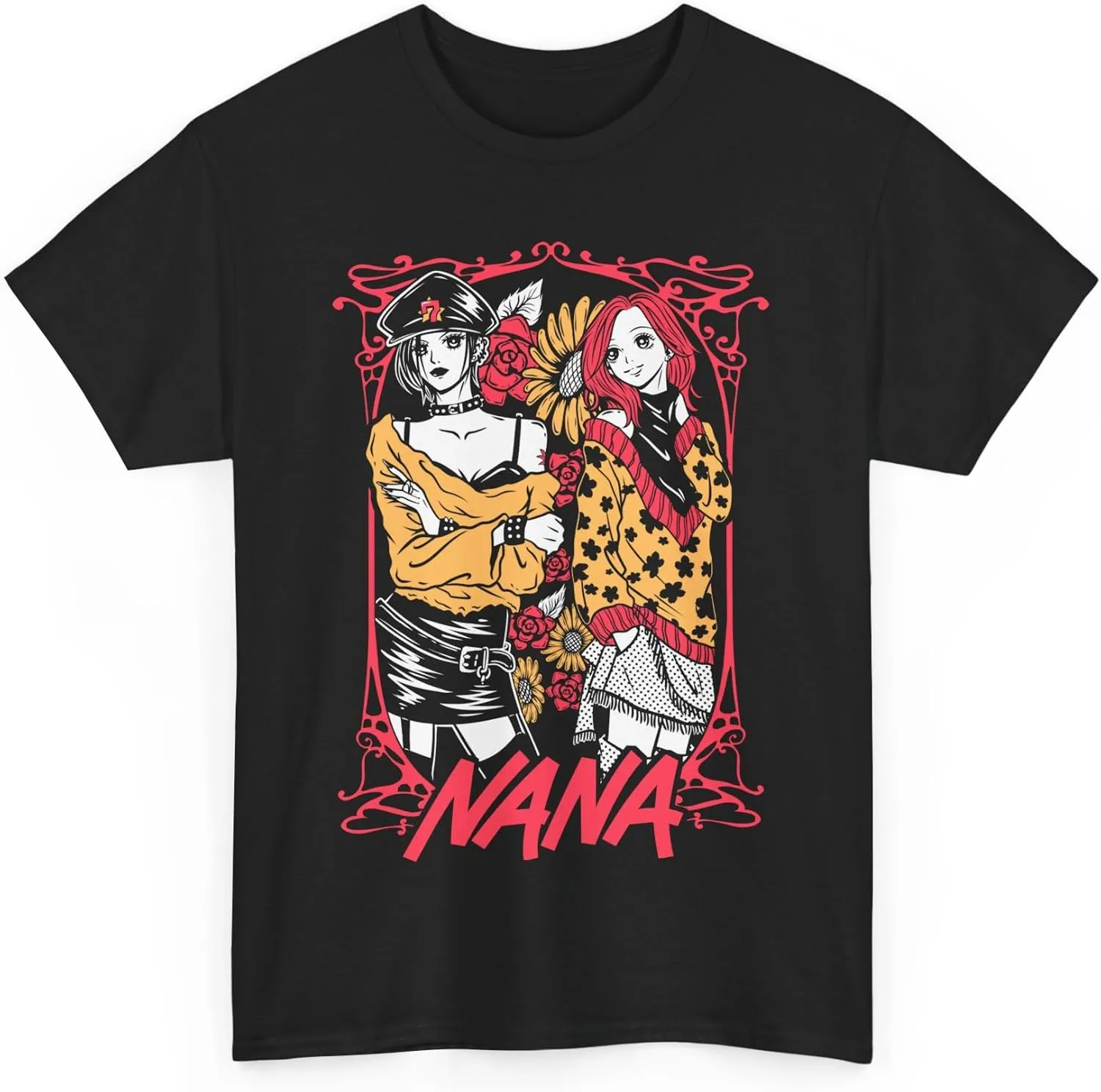 Anime Nana Osaki T-Shirt Manga Black Stones Band Waifu Shirt Casual Aesthetic Unisex T-Shirt