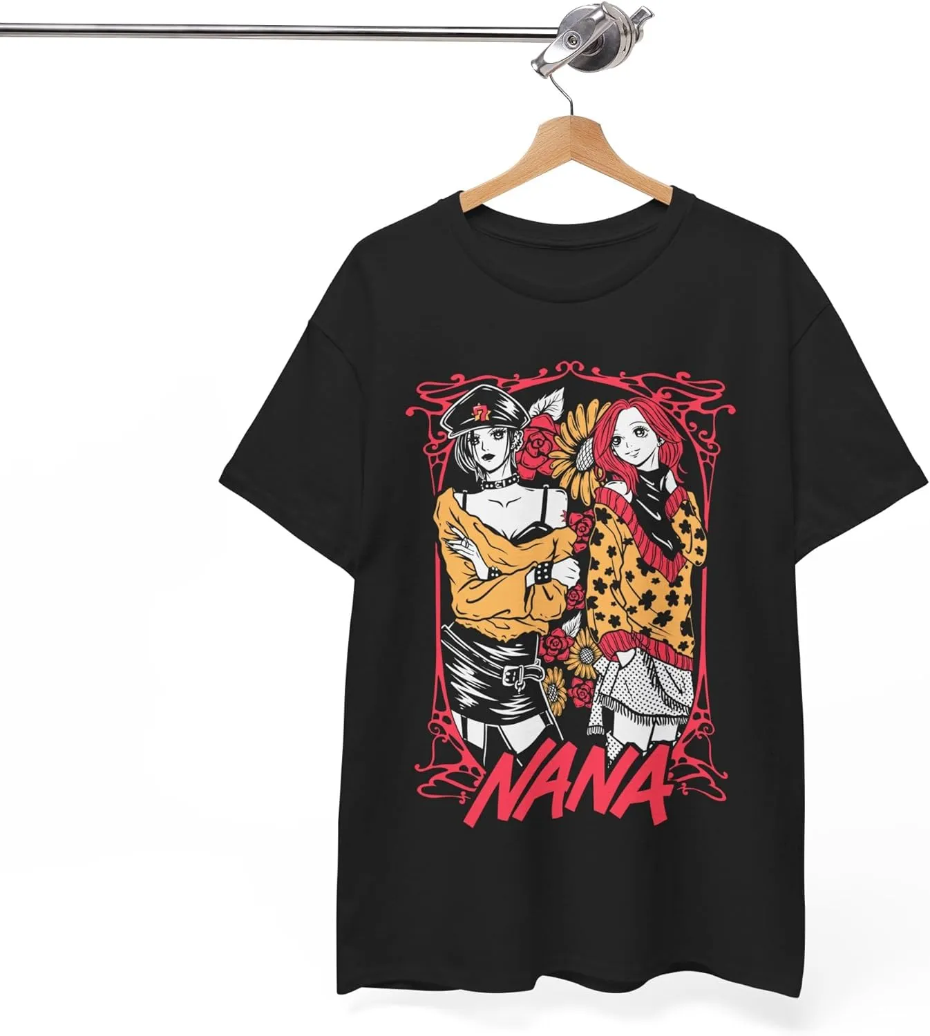 Anime Nana Osaki T-Shirt Manga Black Stones Band Waifu Shirt Casual Aesthetic Unisex T-Shirt