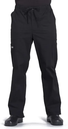 Cherokee Men's Scrub Pant Tapered Leg Fly Front Cargo Pant with 5 Pockets WW190