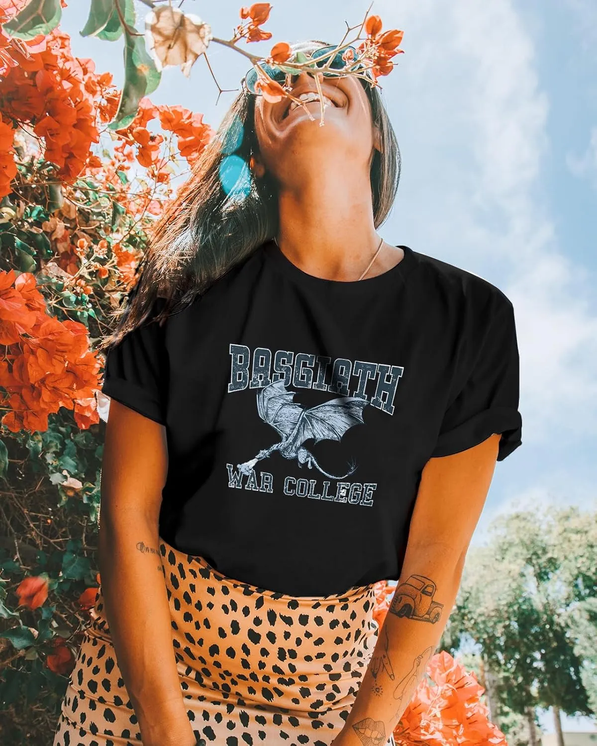 Flafens T Shirts for Women Graphic Tees Cute Shirts Cotton Fit Short Tshirts