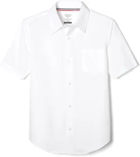French Toast Boys' Short Sleeve Classic Poplin Dress Shirt (Standard & Husky)