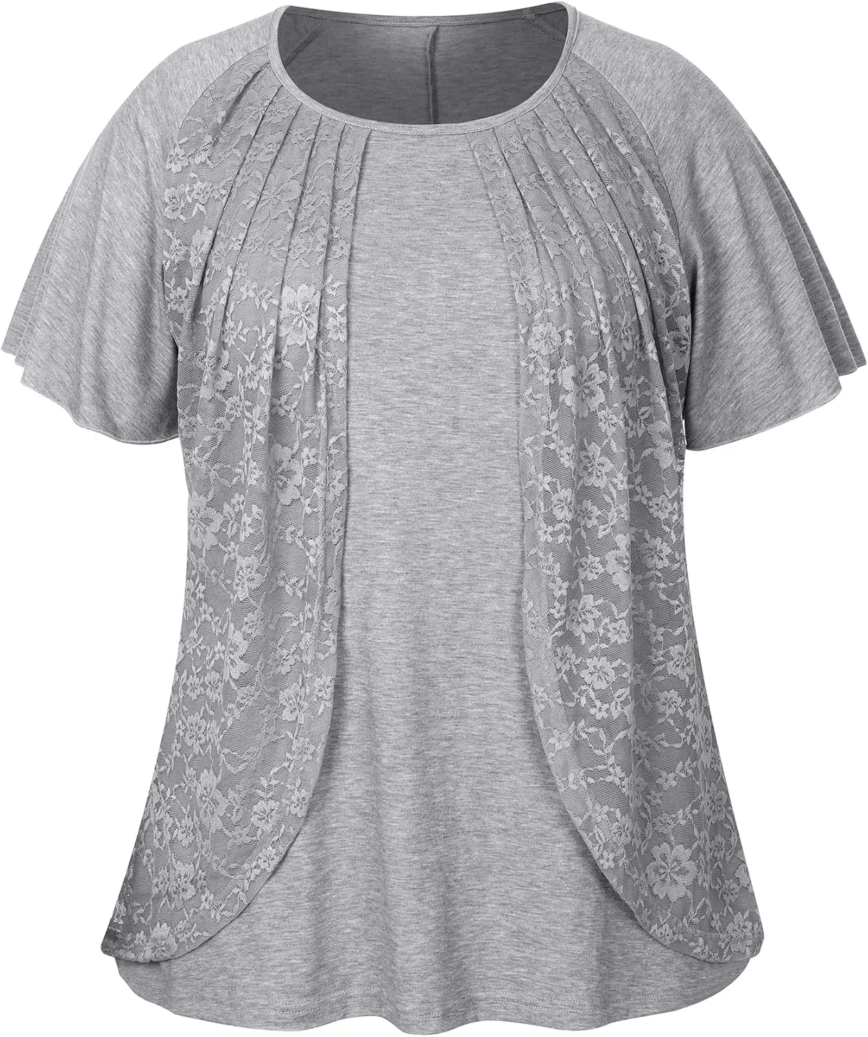 Plus Size Tops for Women - 2025 Summer Casual Shirts Blouse Short Sleeves T-Shirts