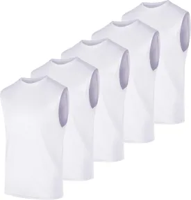 Real Essentials 5 Pack: Men's Mesh Active Athletic Tech Tank Top - Workout & Training Activewear (Available in Big & Tall)