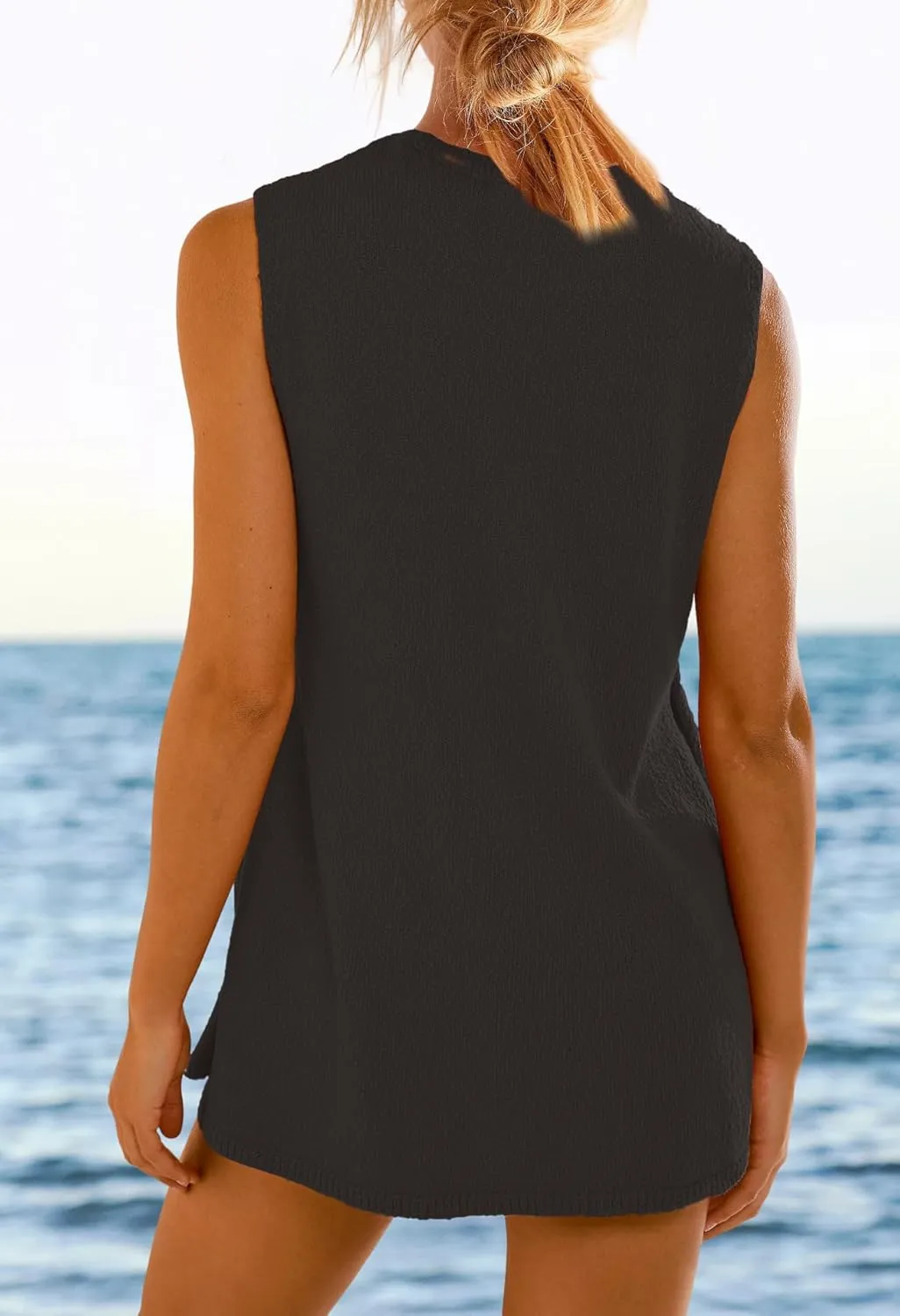 SENSERISE Womens Summer Sweater Sets 2 Piece Beach Vacation Outfits Top Shorts Ribbed Knit Lounge Sets