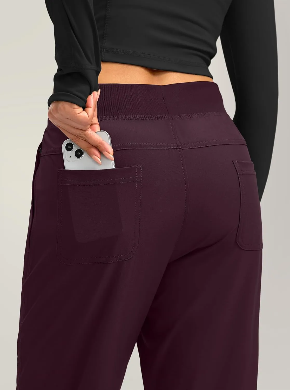 Soothfeel Women's Joggers with Zipper Pockets Lightweight Running Gym Travel Casual Workout Athletic Joggers Pants for Women