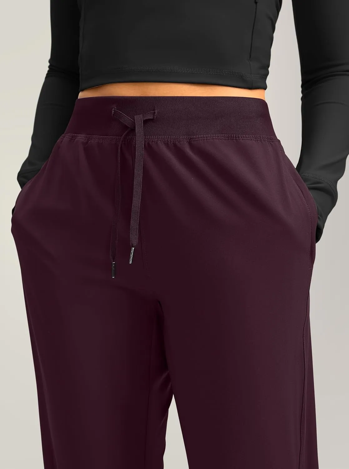Soothfeel Women's Joggers with Zipper Pockets Lightweight Running Gym Travel Casual Workout Athletic Joggers Pants for Women