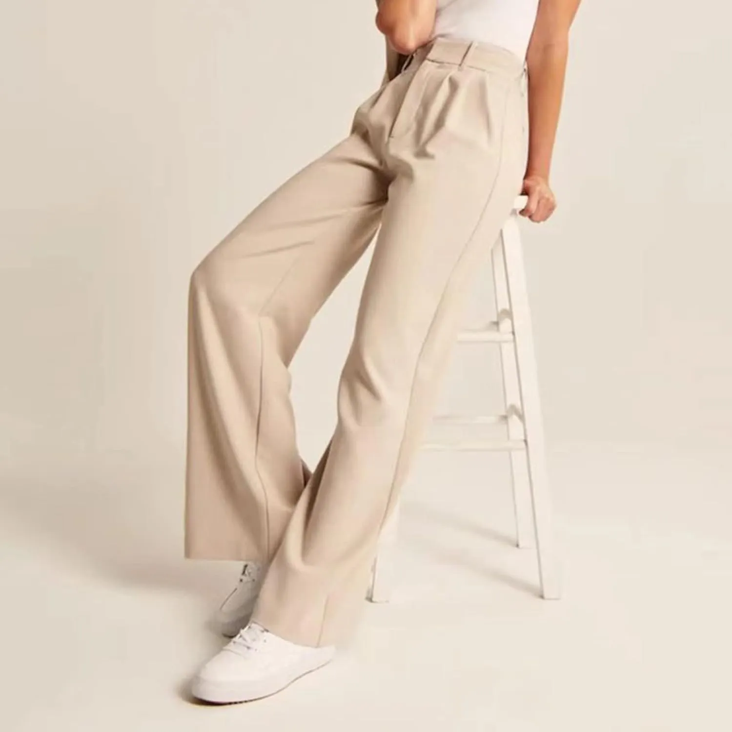Wide Leg Dress Pants Women's High Waisted Trousers