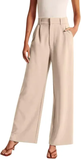 Wide Leg Dress Pants Women's High Waisted Trousers