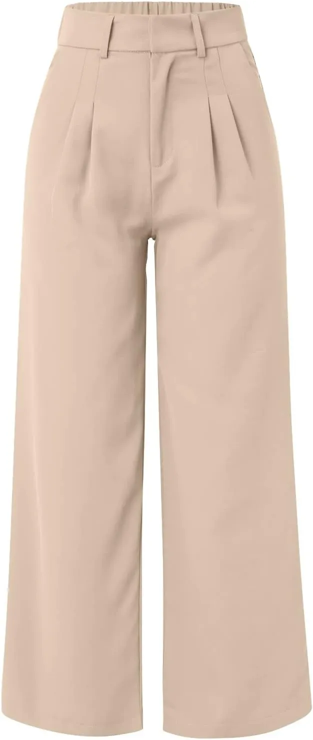 Wide Leg Dress Pants Women's High Waisted Trousers